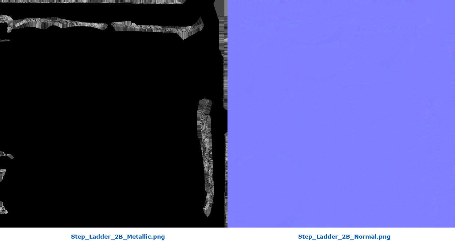 Step Ladder 2B Low-poly 3D model_11