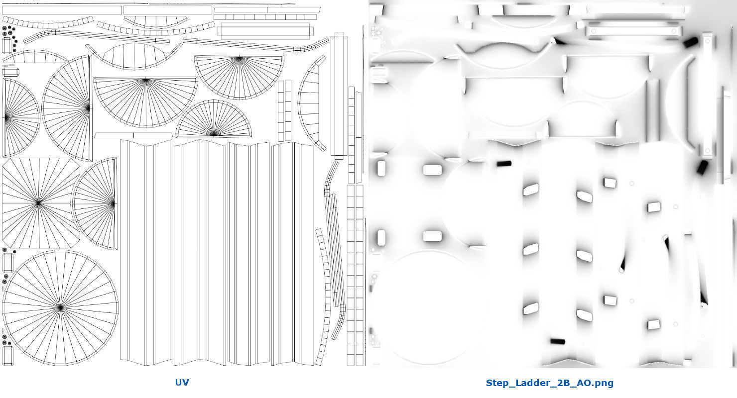 Step Ladder 2B Low-poly 3D model_9