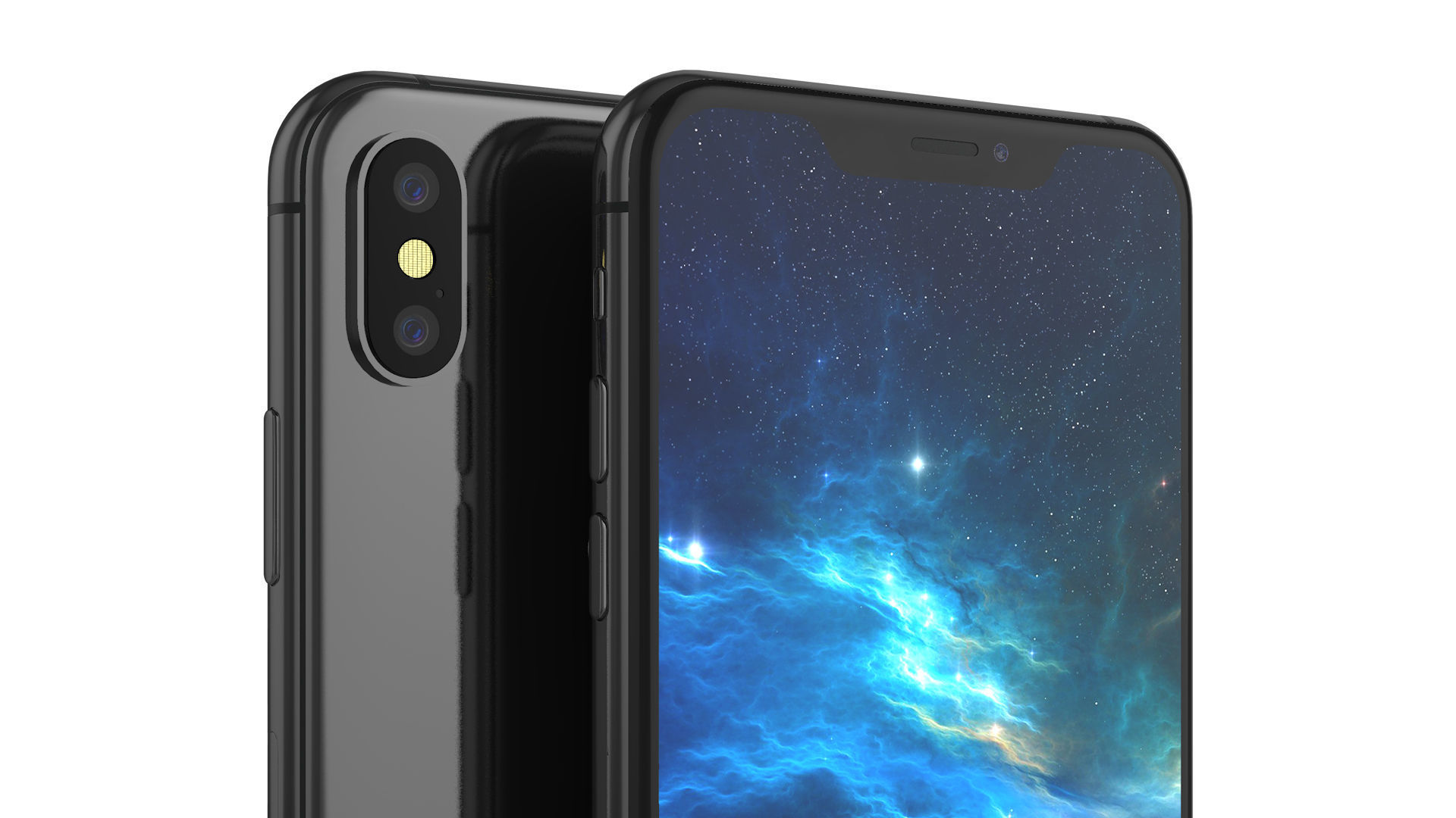 iPhone XS Space Gray 3D model_2