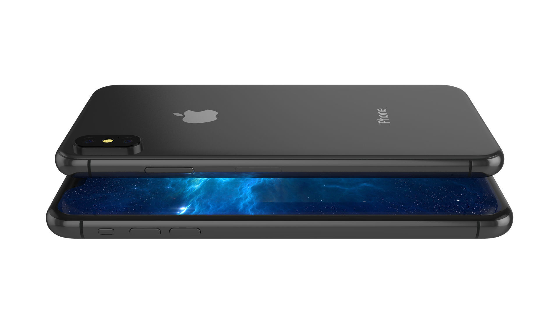 iPhone XS Space Gray 3D model_4