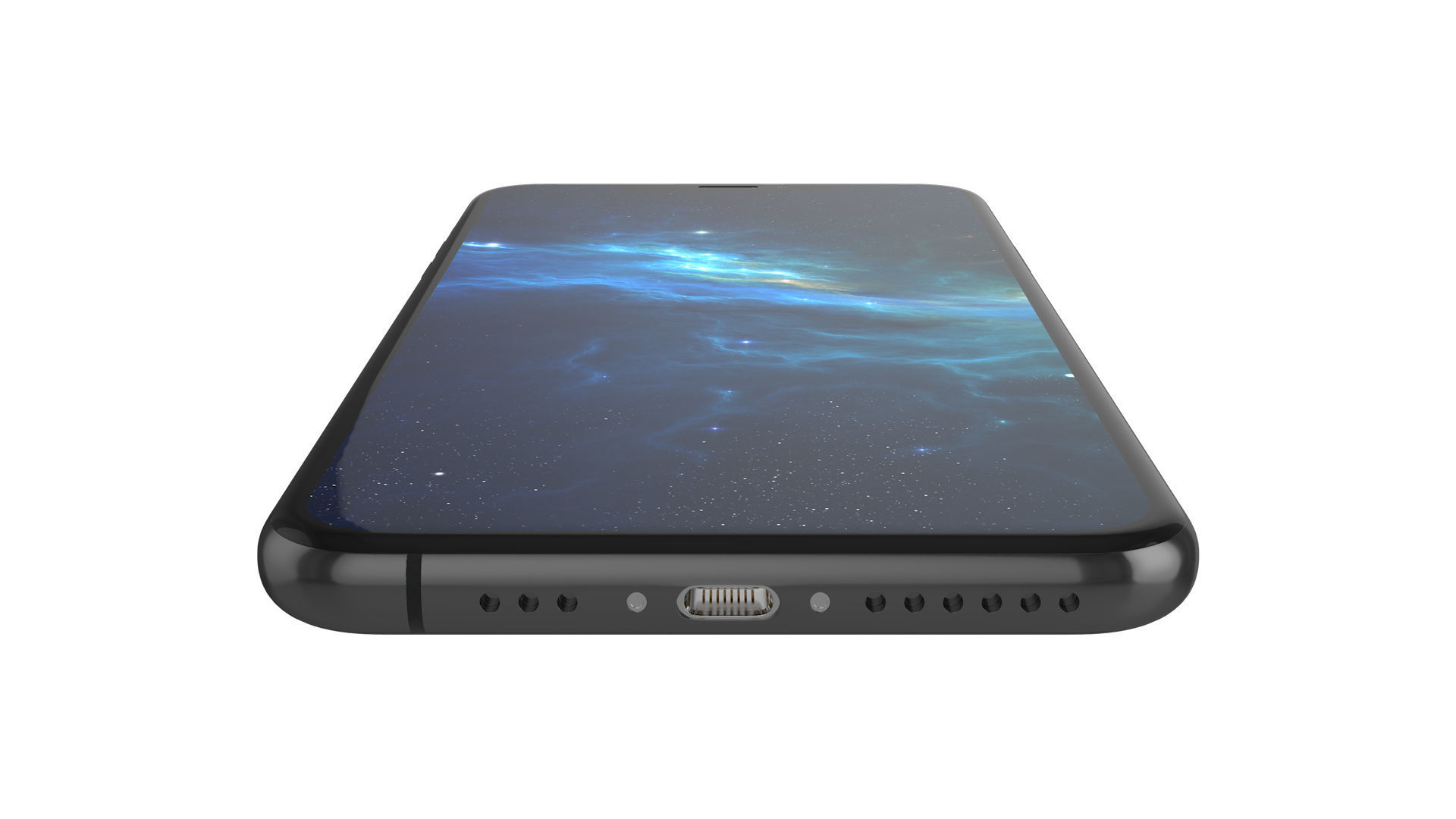 iPhone XS Space Gray 3D model_3