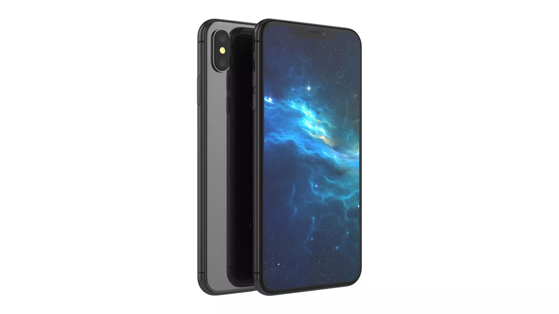 iPhone XS Space Gray 3D model_0