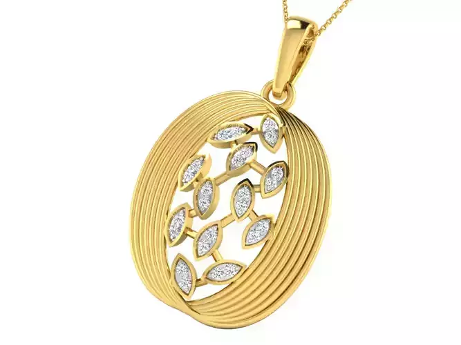 Women pendant-earrings set 3dm stl mgx render detail