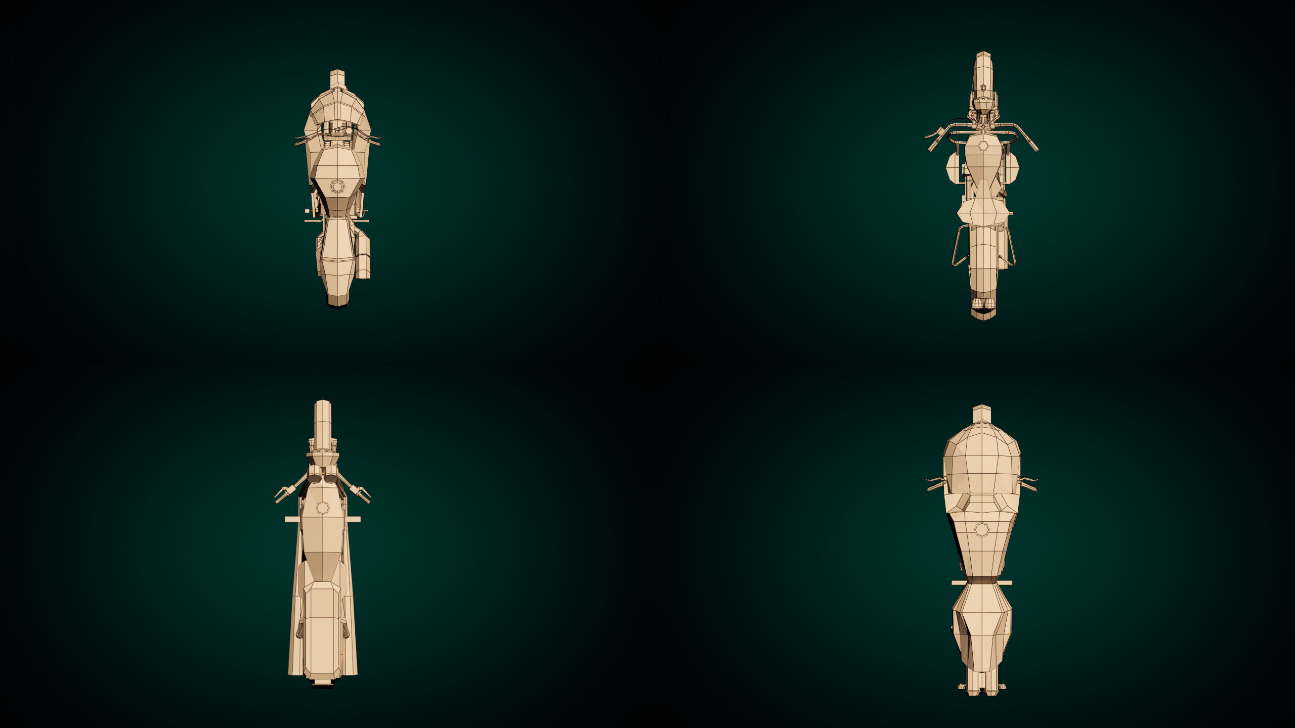 Low Poly Motorcycle Pack 01 3D Model Collection_15