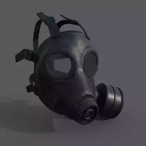 Gas mask helmet 3d model  Low-poly 3D model