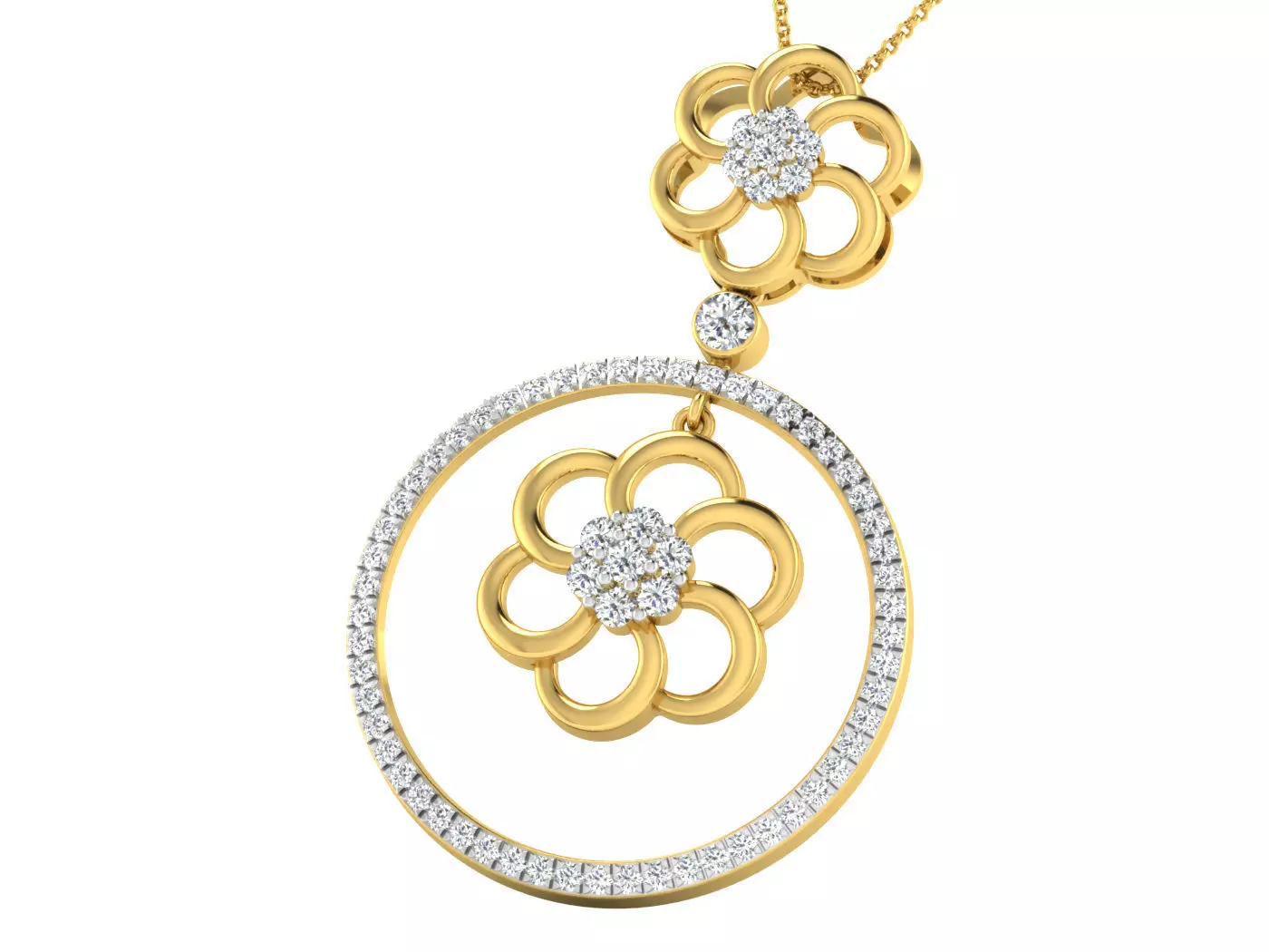 Women pendant-earrings set 3dm stl mgx render detail 3D print model_0