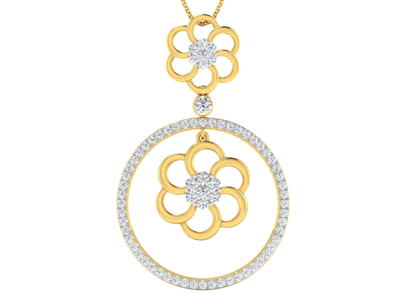 Women pendant-earrings set 3dm stl mgx render detail 3D print model_2