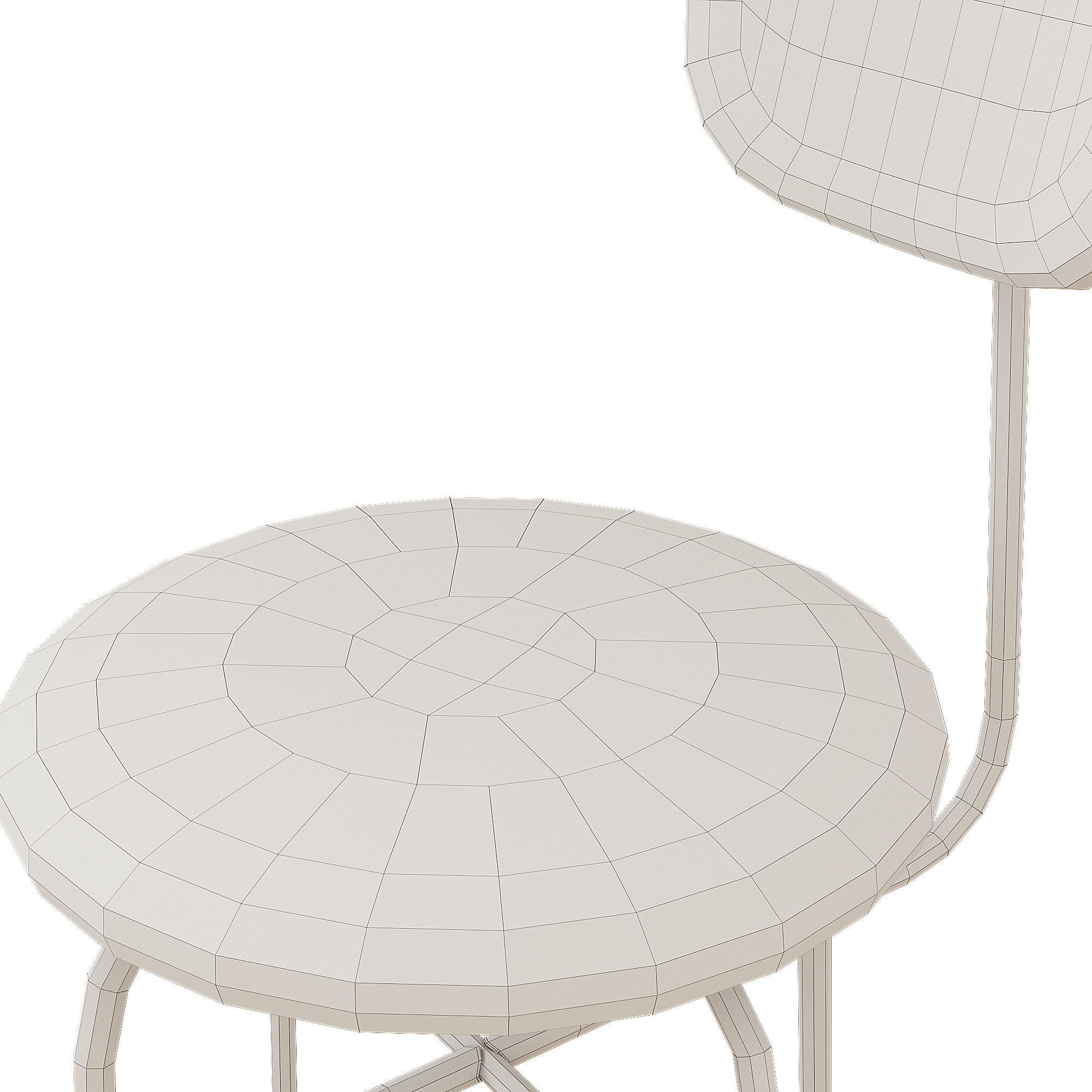 Afteroom Dining Chair Low-poly 3D model_9