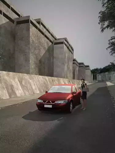 Low poly car Low-poly 3D model