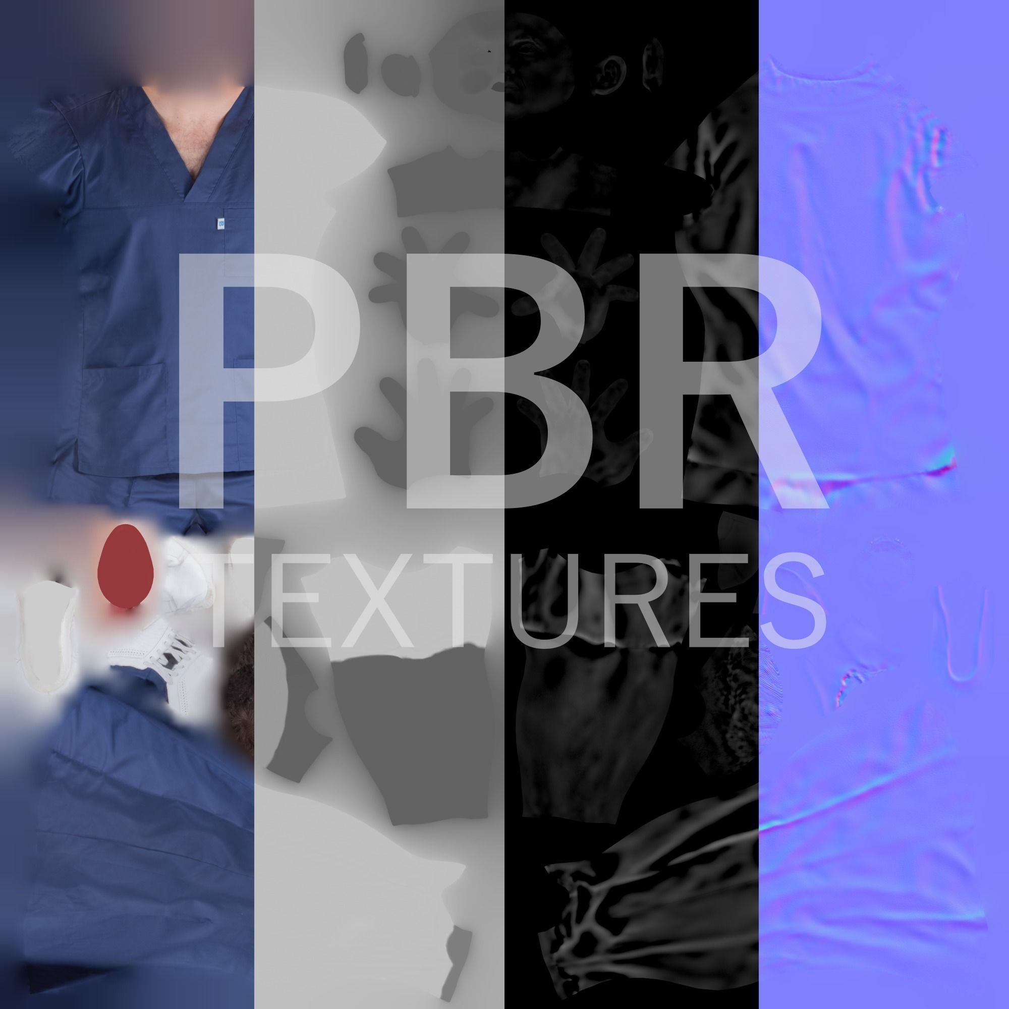 Medical doctor with PBR tex animated in 5 styles Low-poly 3D model_1