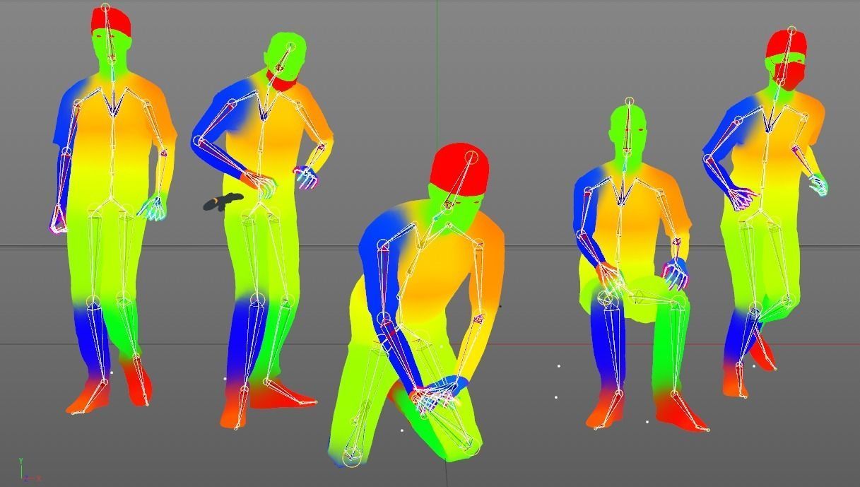 Medical doctor with PBR tex animated in 5 styles Low-poly 3D model_6