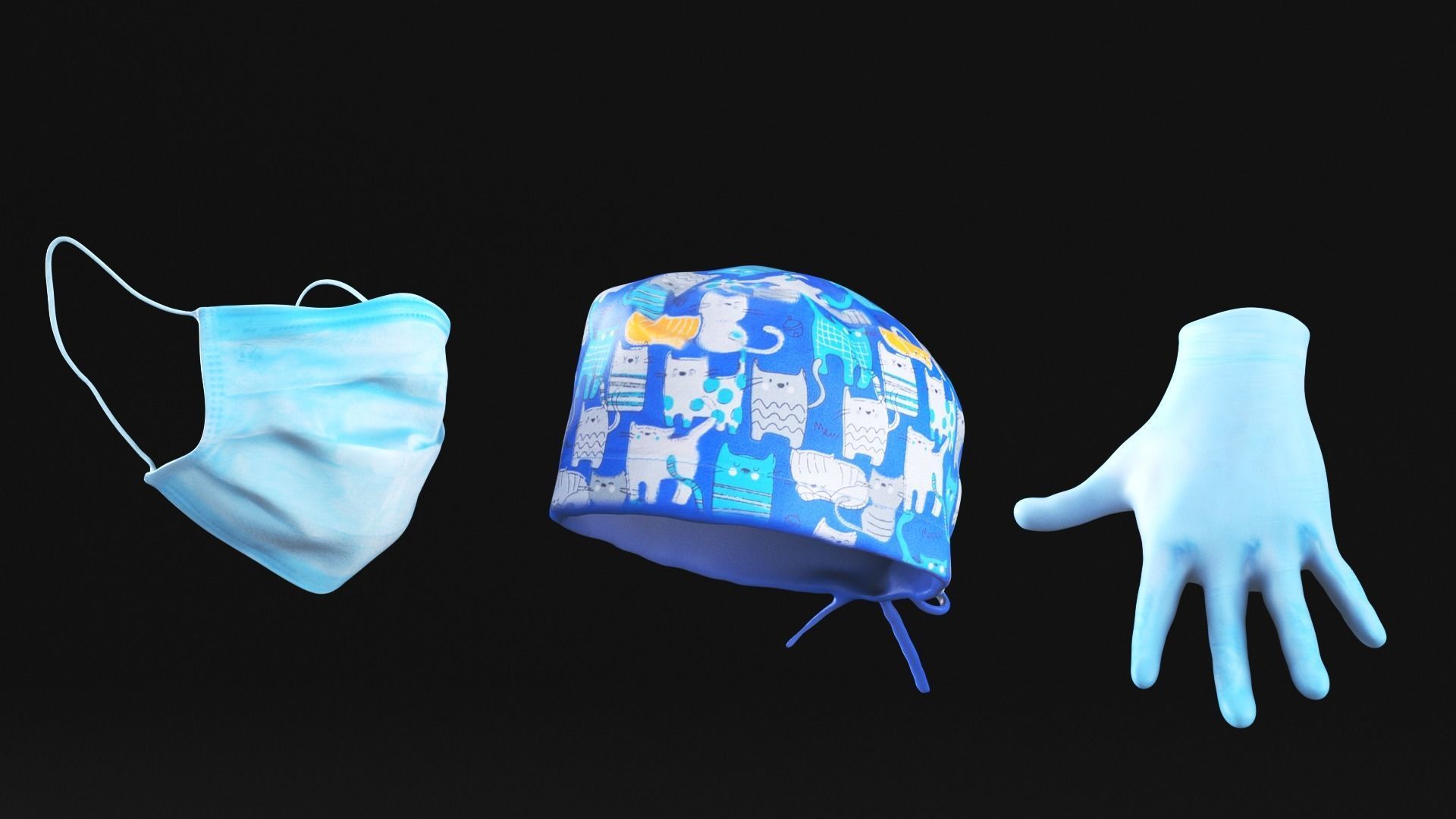 Medical doctor with PBR tex animated in 5 styles Low-poly 3D model_3