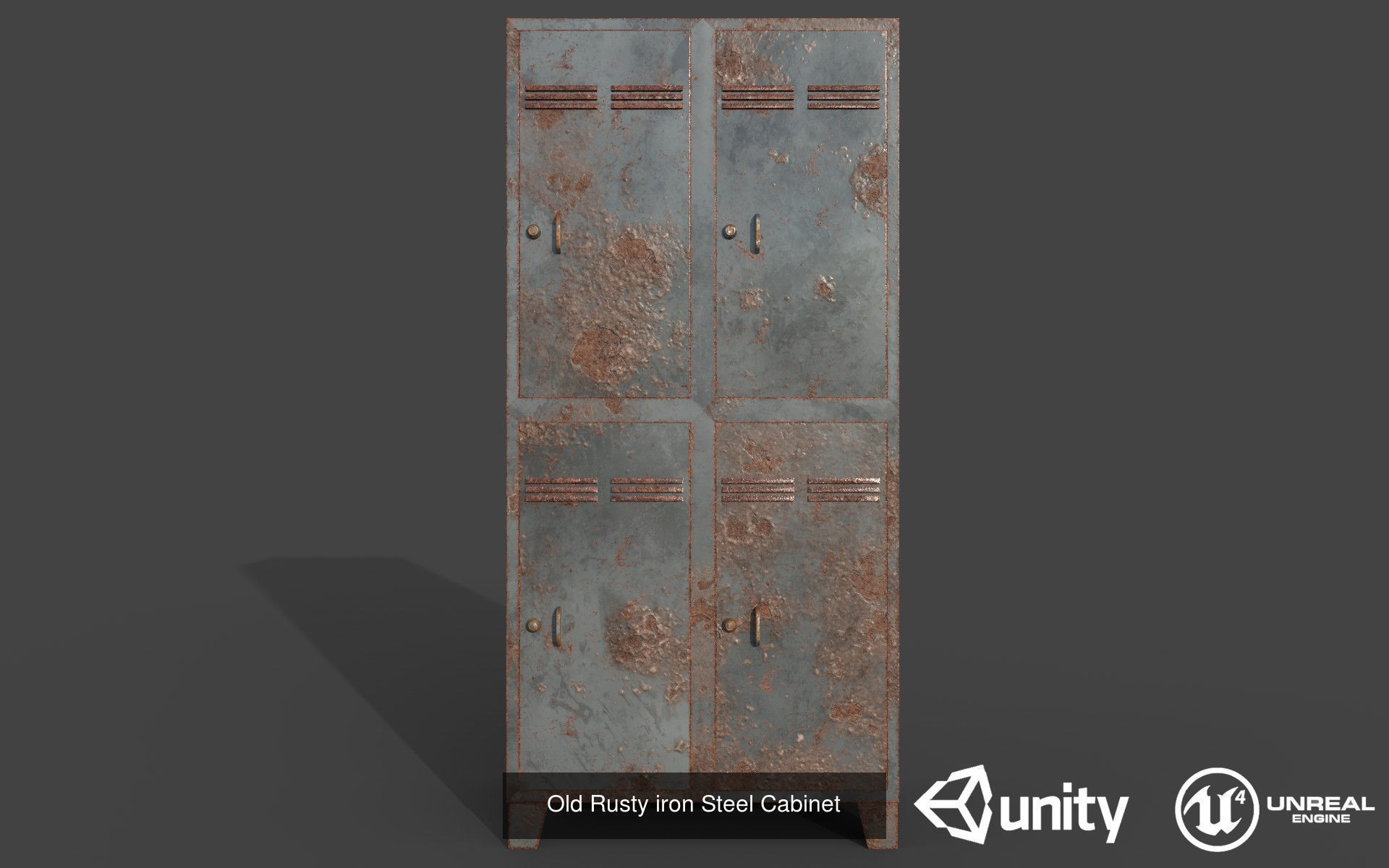 Old Rusty Steel Cabinet Pack 3D Model Collection_2
