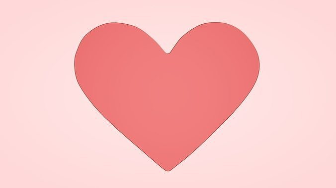 Heart Icon Low-poly 3D model