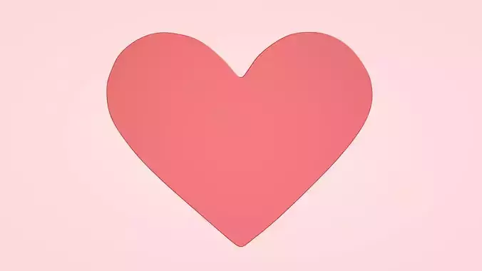 Heart Icon Low-poly 3D model