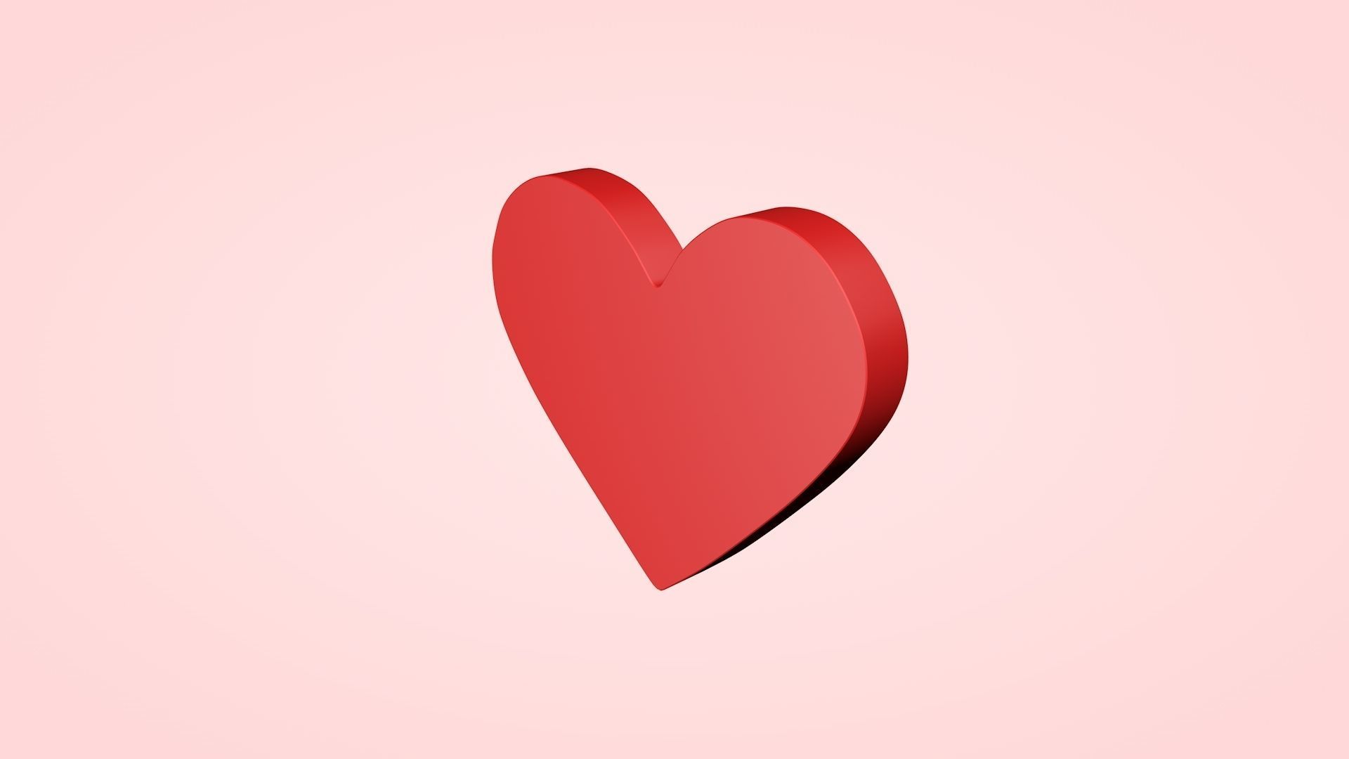 Heart Icon Low-poly 3D model_1
