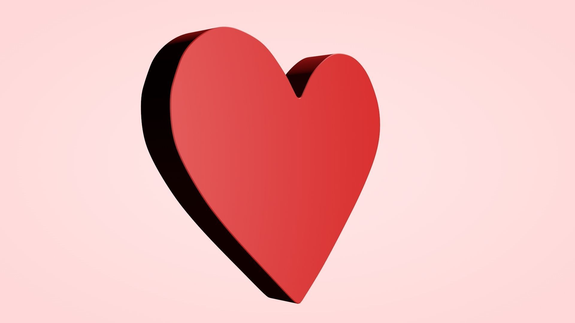 Heart Icon Low-poly 3D model_3
