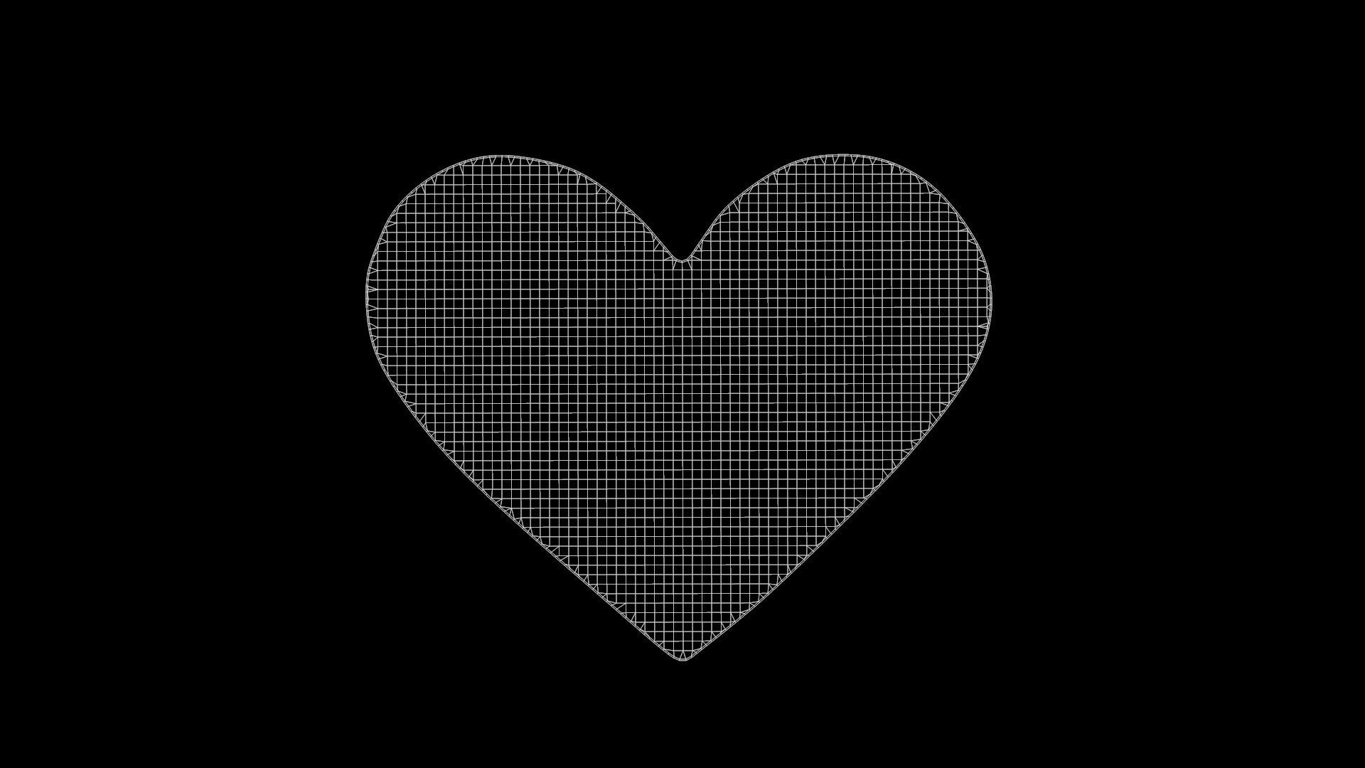 Heart Icon Low-poly 3D model_5