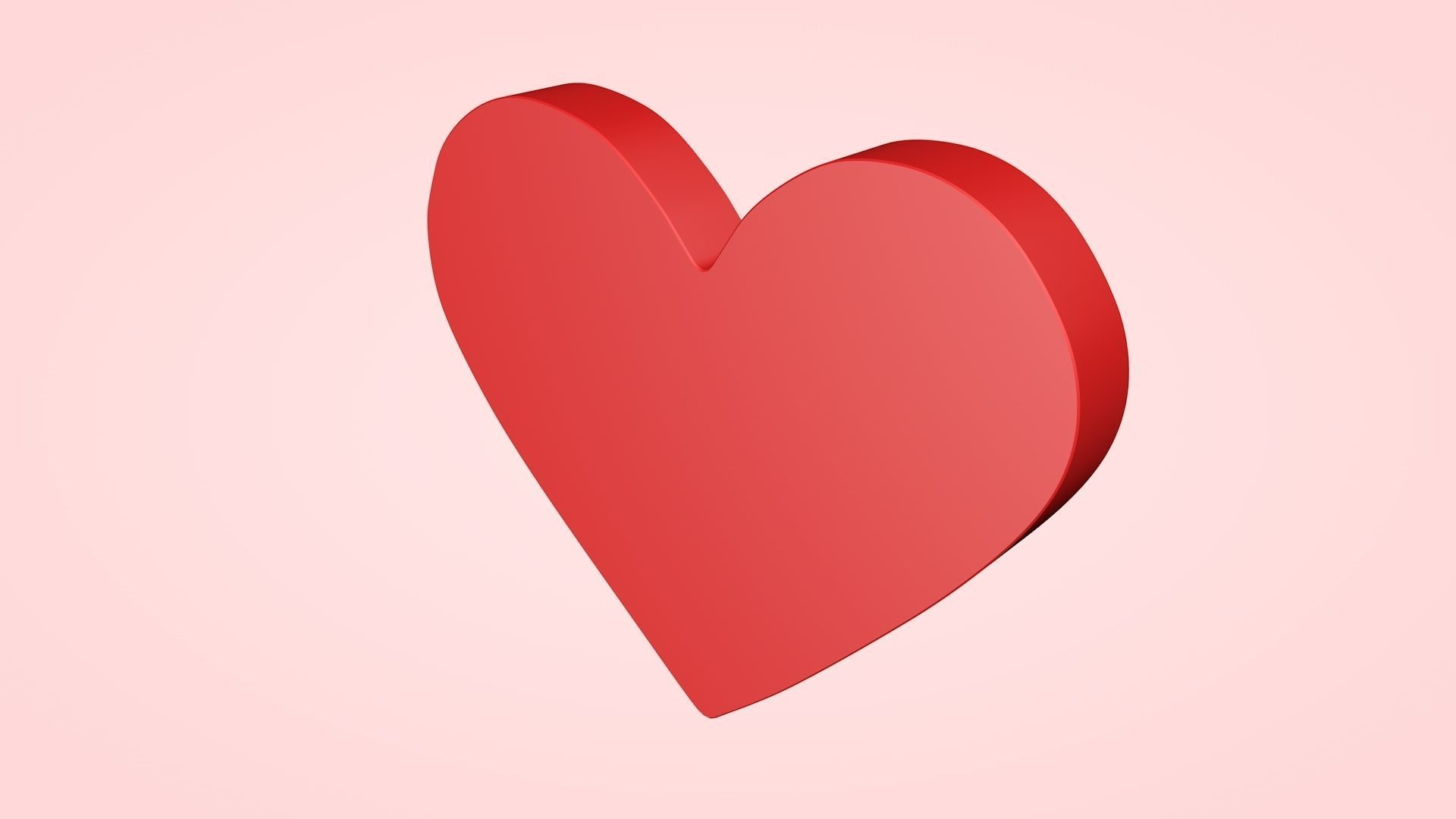 Heart Icon Low-poly 3D model_2