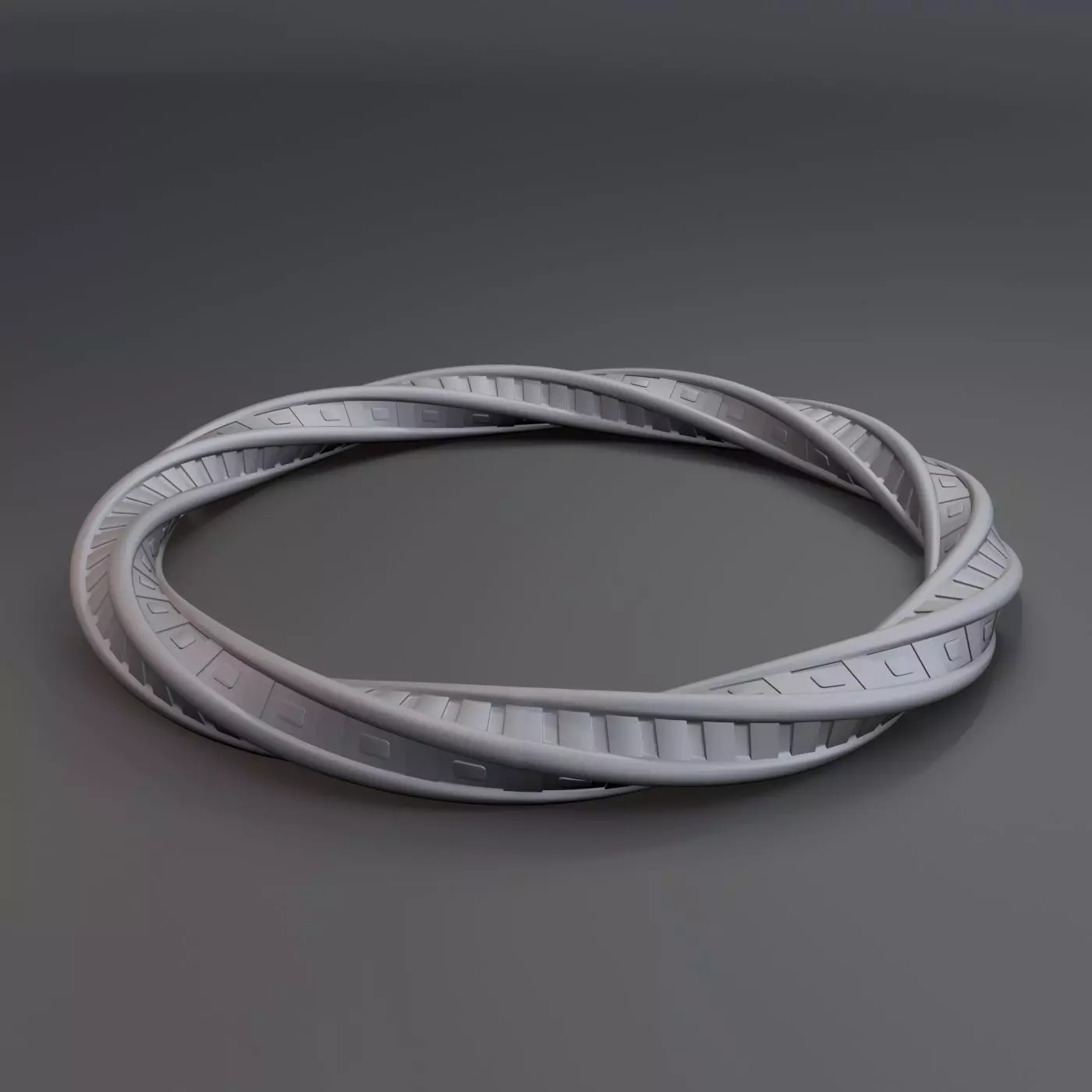 Twisted ring 3D print model_0