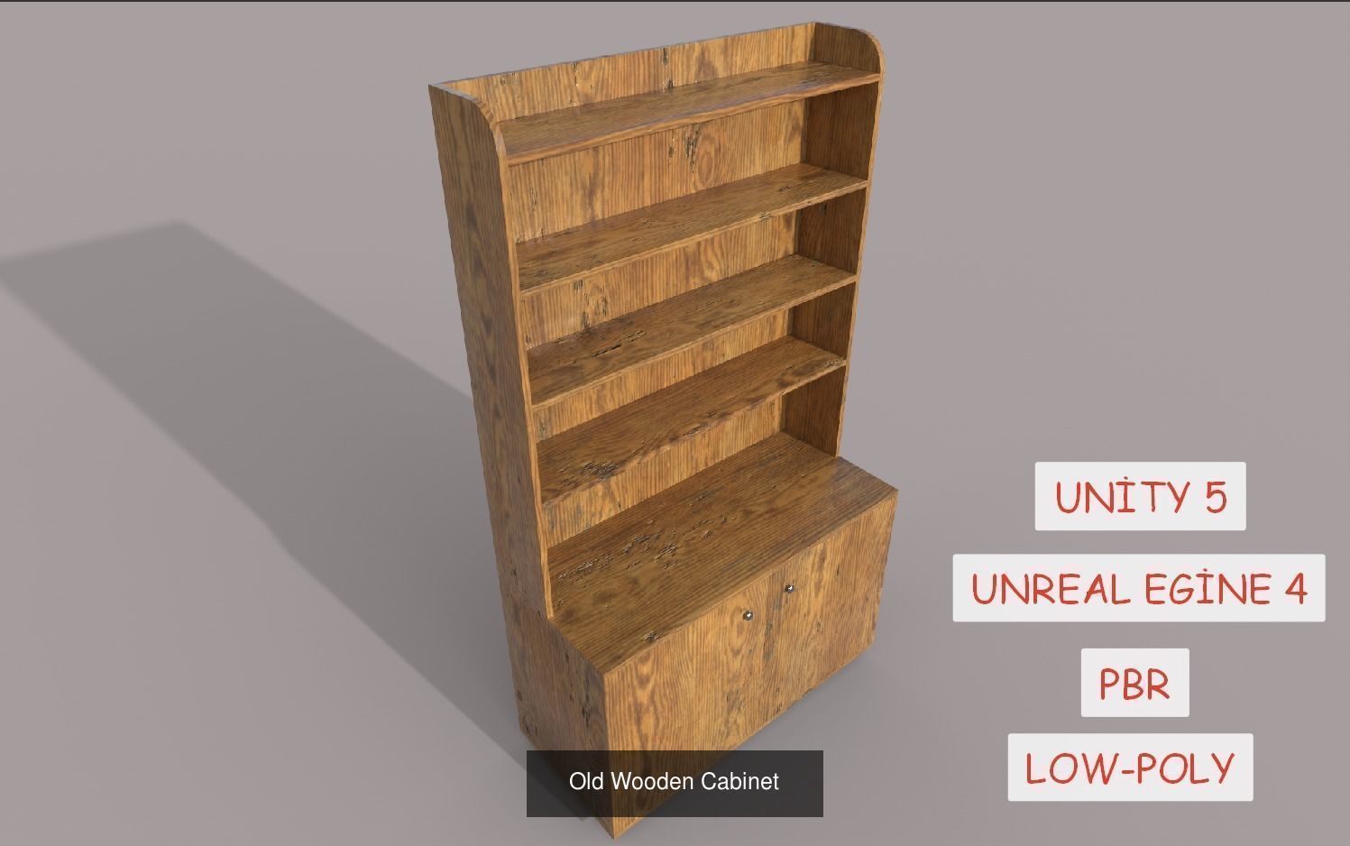 Old Wooden Cabinet Pack 3D Model Collection_1