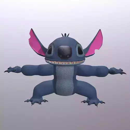 Stitch Low-poly 3D model