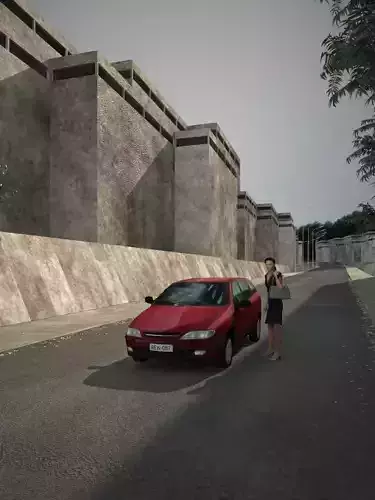 Low poly car Low-poly 3D model