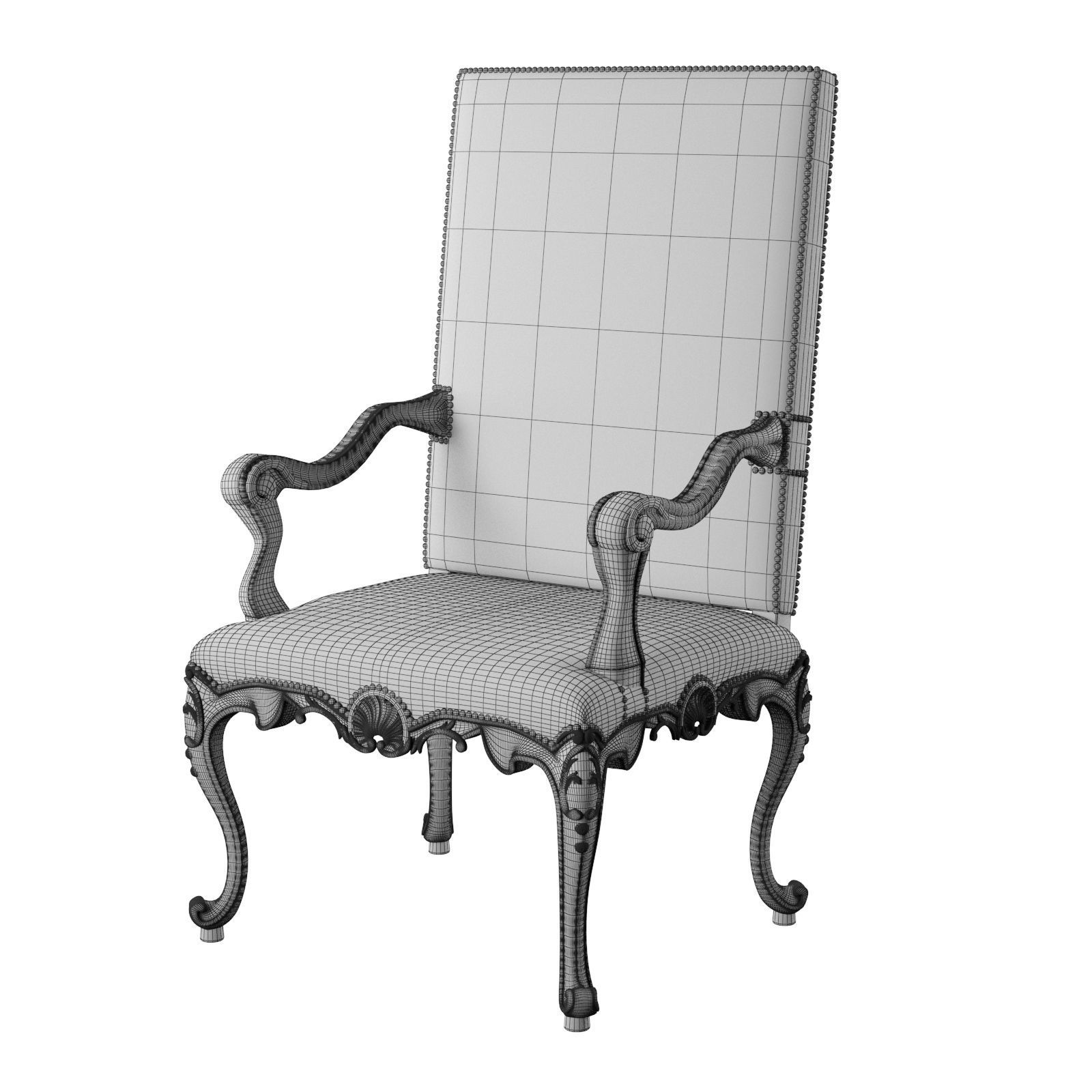 Armchair Massant Regence RTFA10 3D model_5