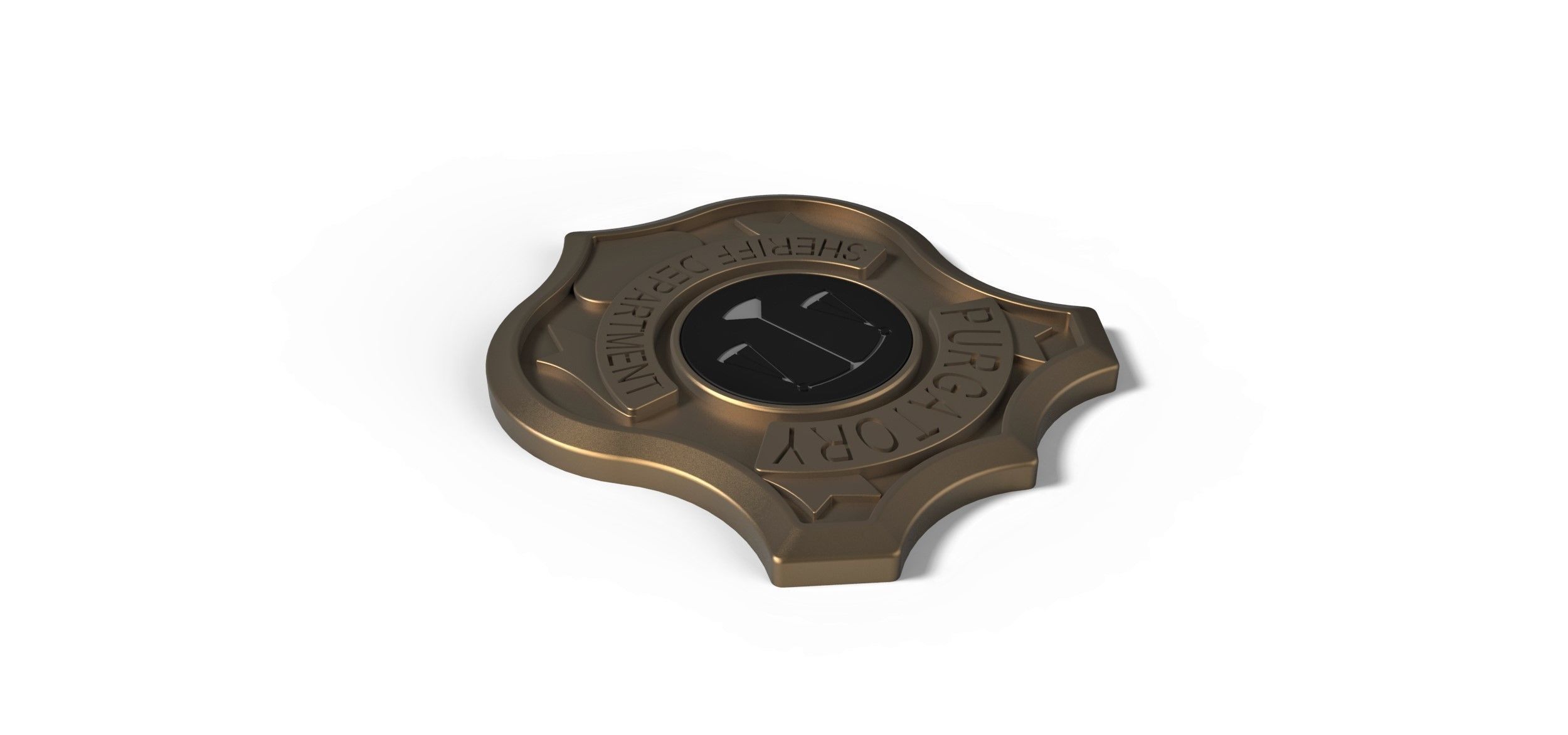 3D printable badge Purgatory Sheriff Department 3D print model_5