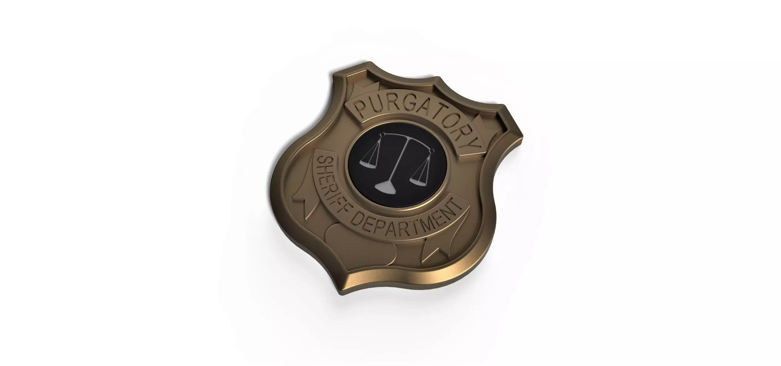 3D printable badge Purgatory Sheriff Department 3D print model_0