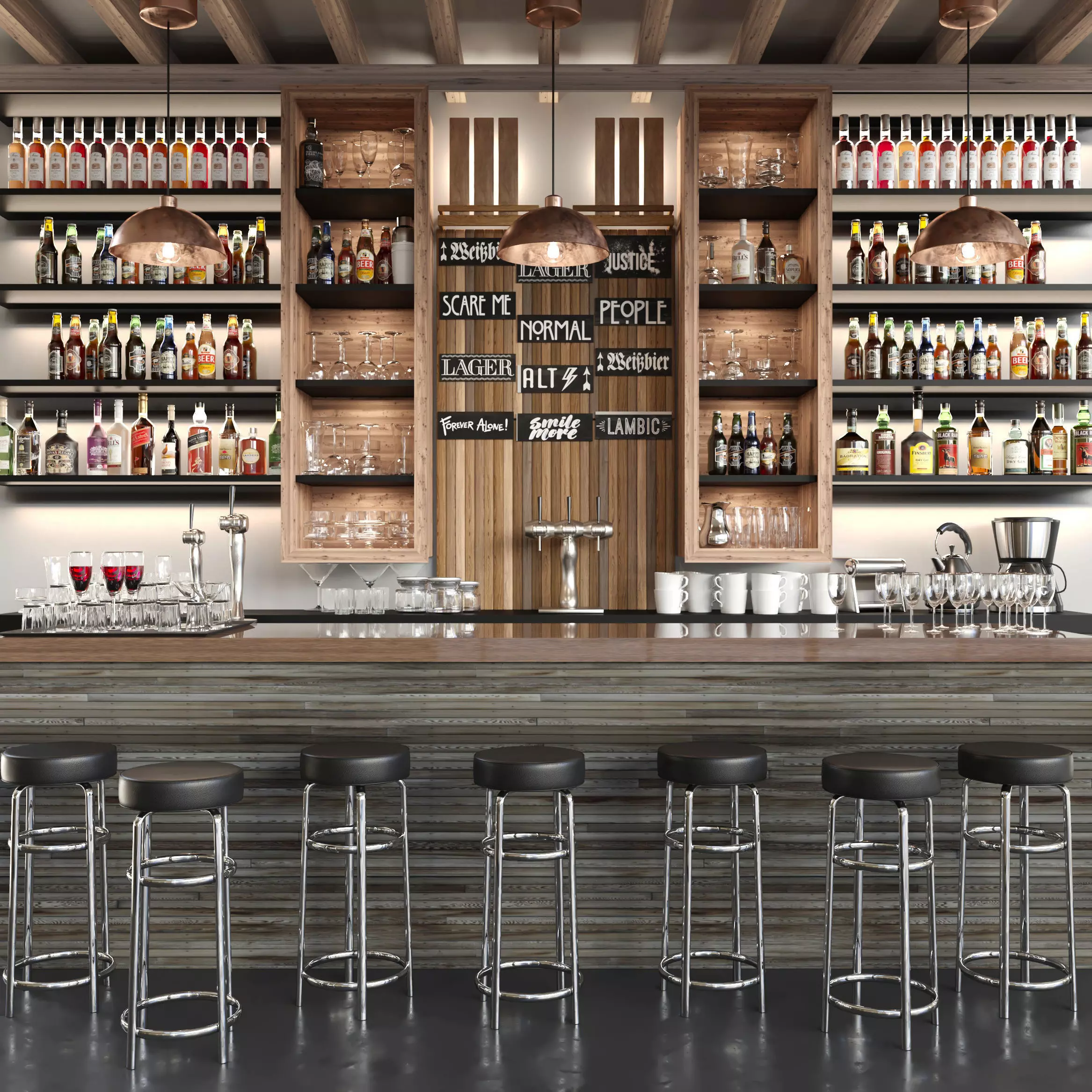 Bar 12 Alcohol 3D model_0