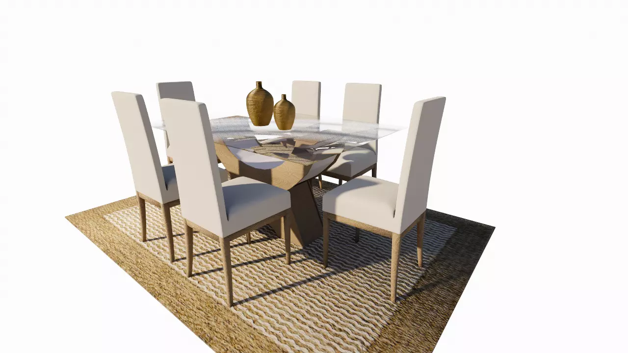 dining table 3D model | CGTrader