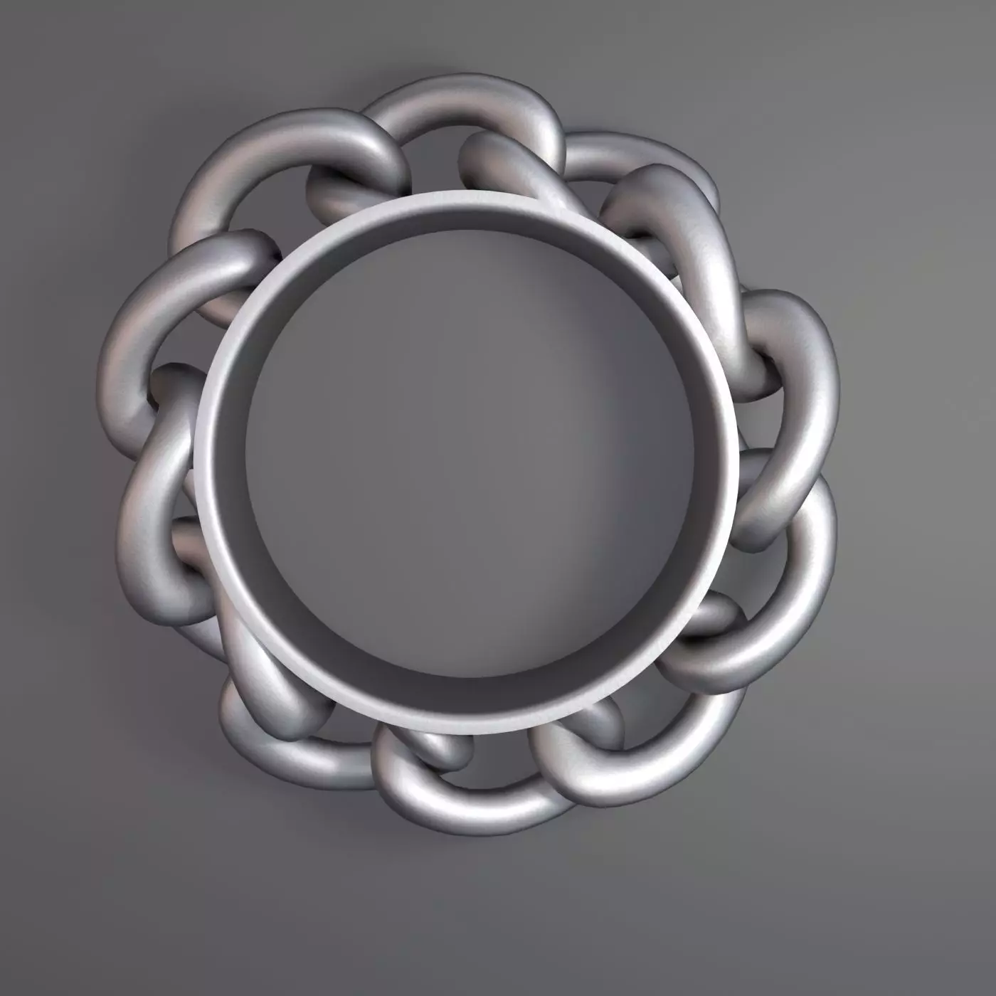 Ring made of chain 3D print model