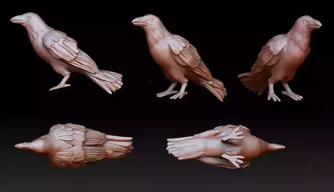 Raven miniature 3D print model