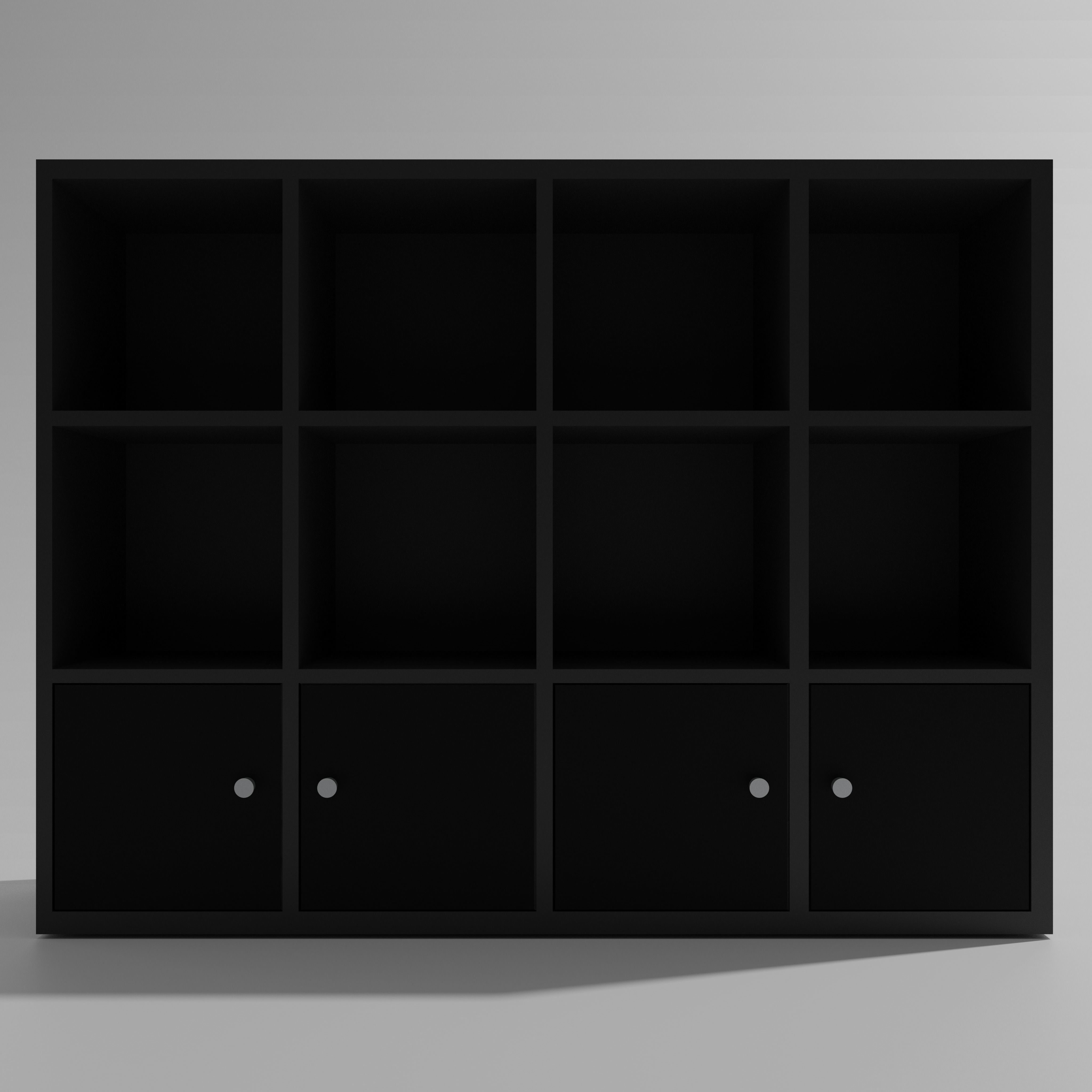 Library bookcase - bedroom furniture sets home Free low-poly 3D model_3