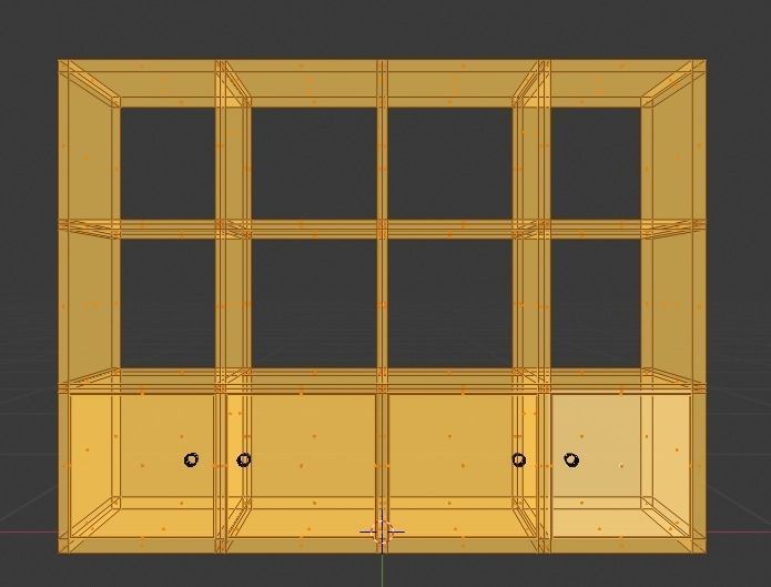 Library bookcase - bedroom furniture sets home Free low-poly 3D model_5