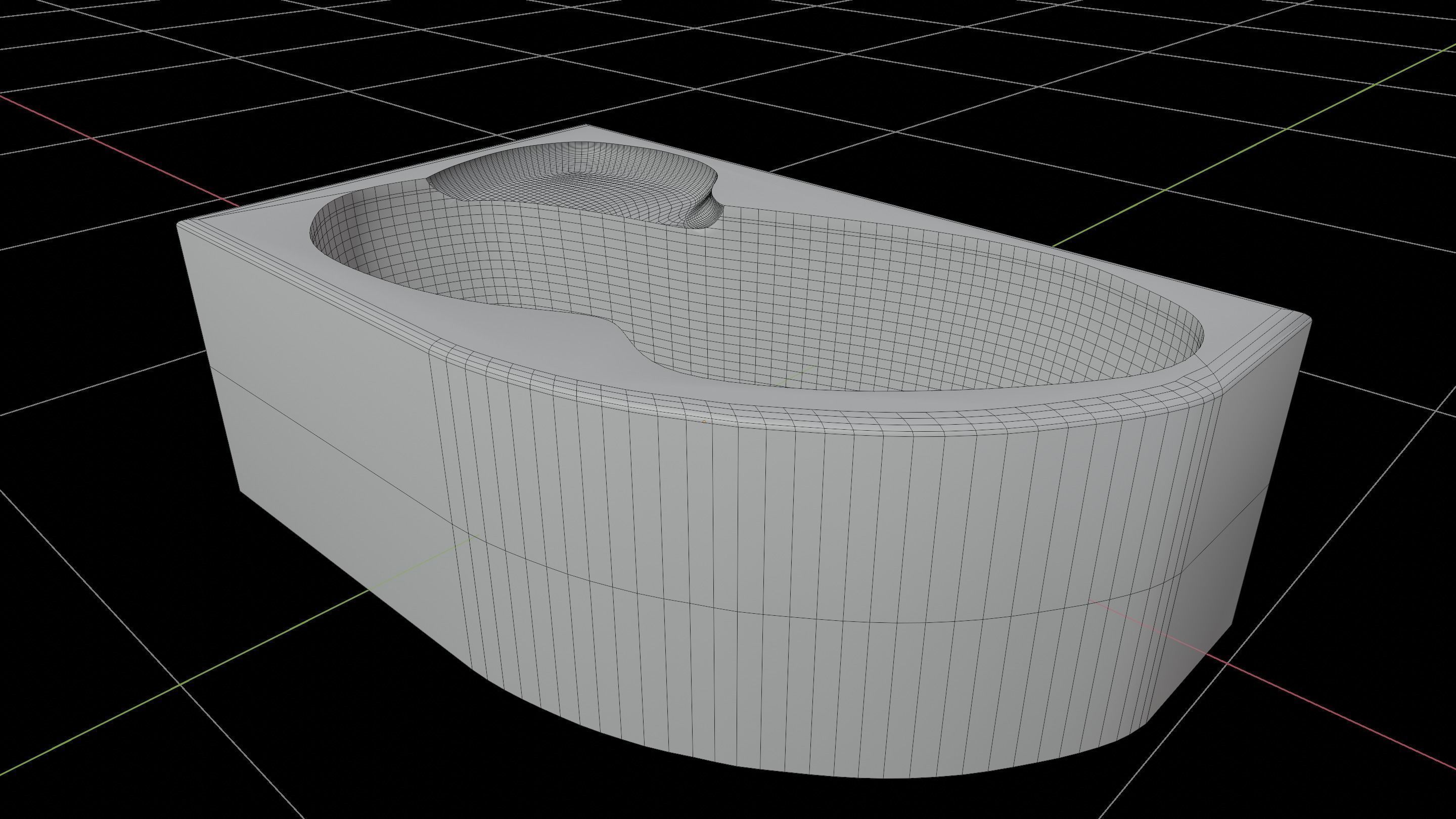 White Bath 3D model_3