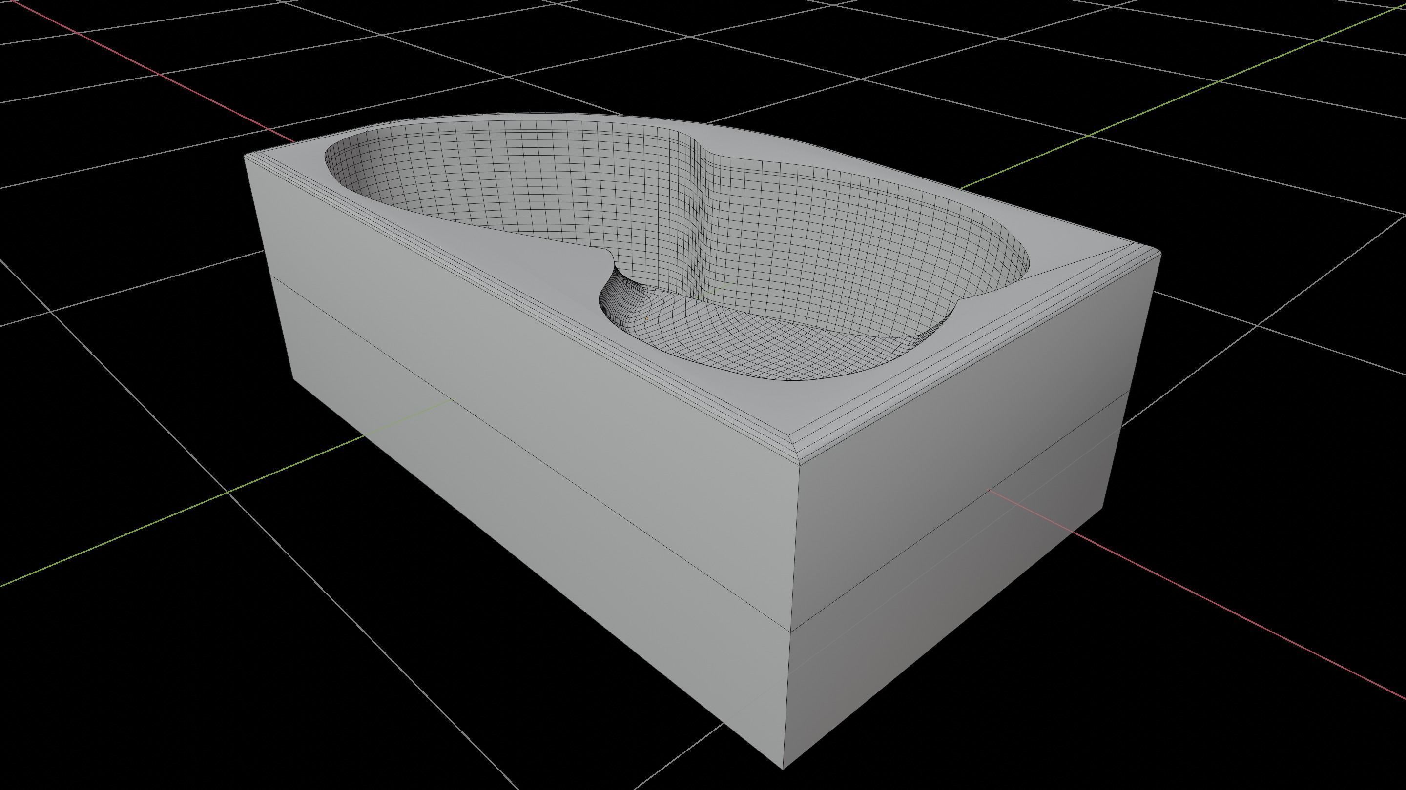 White Bath 3D model_7