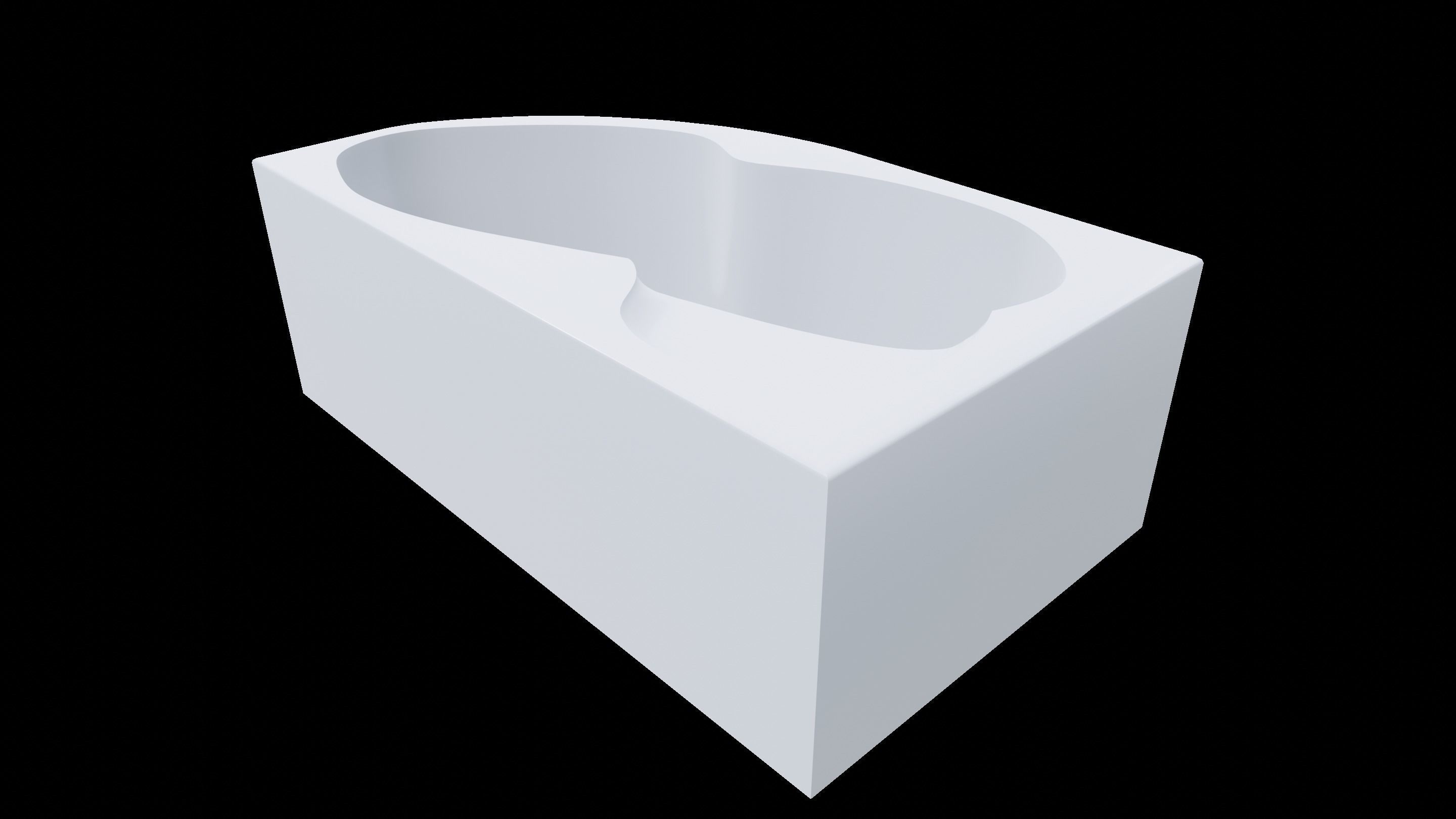 White Bath 3D model_6