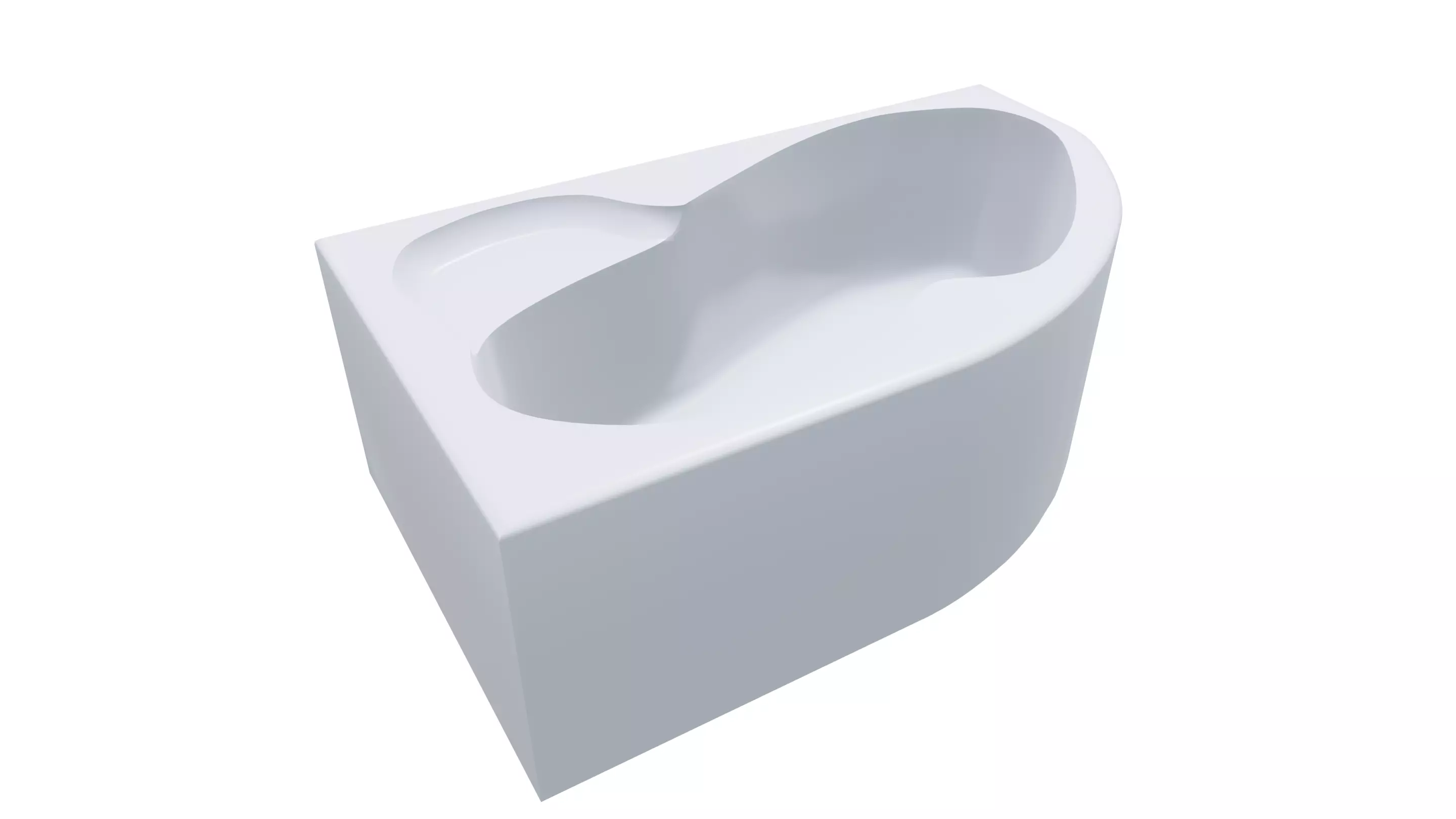 White Bath 3D model_0