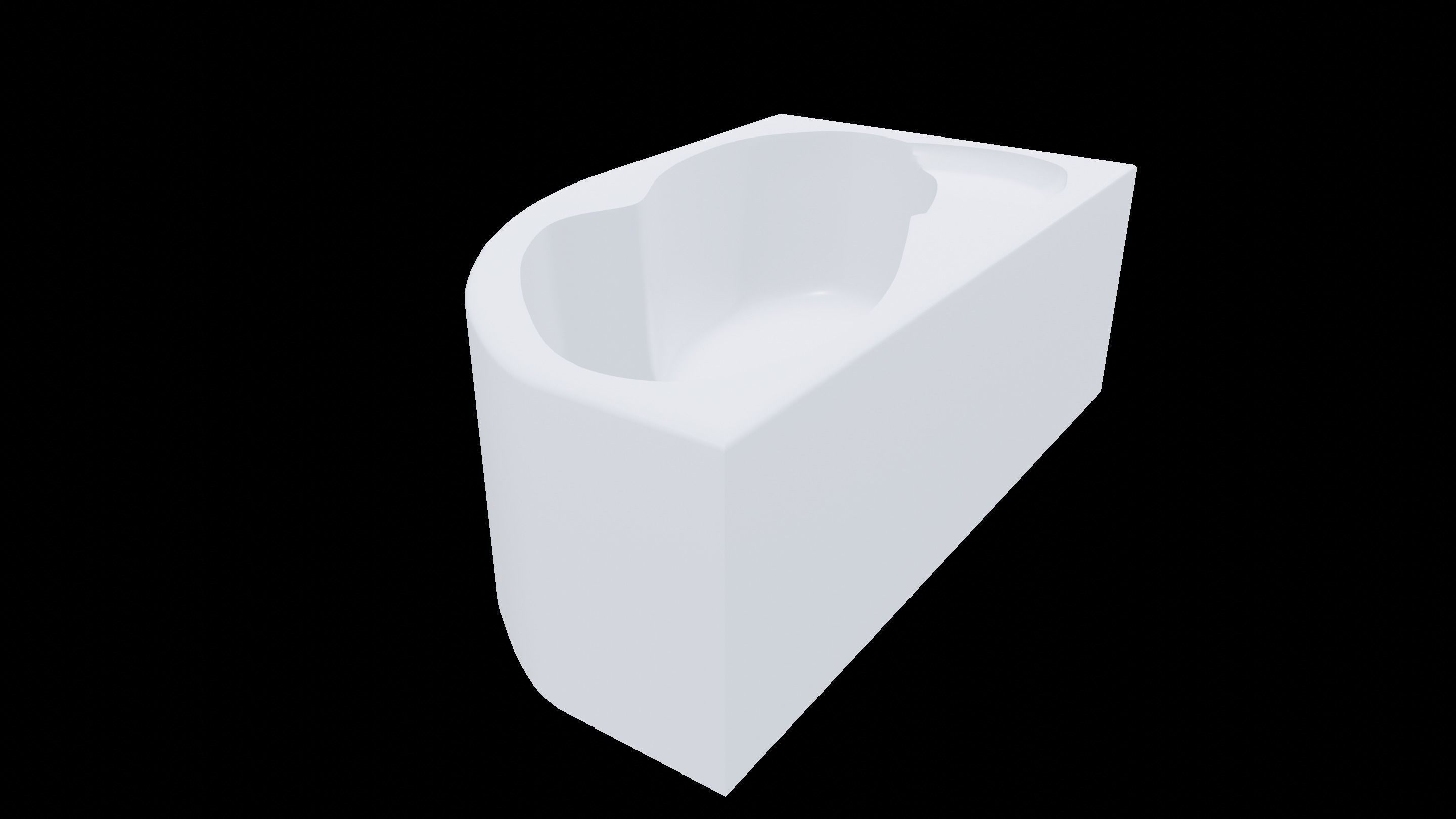 White Bath 3D model_8