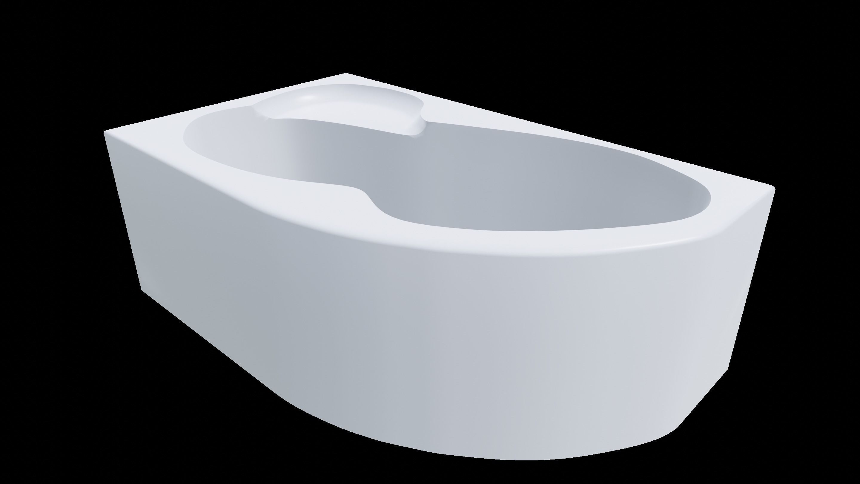 White Bath 3D model_2