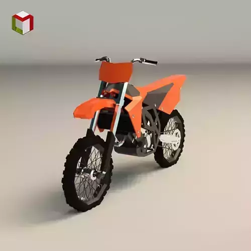 Low Poly Dirt Bike 01 Low-poly 3D model