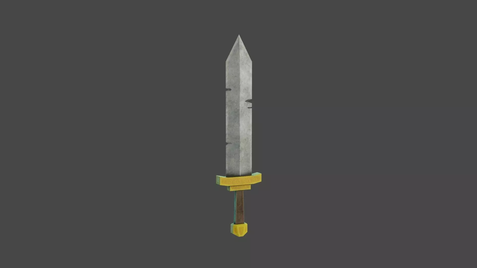 Stylized Medieval Sword 1 Low-poly 3D model_0