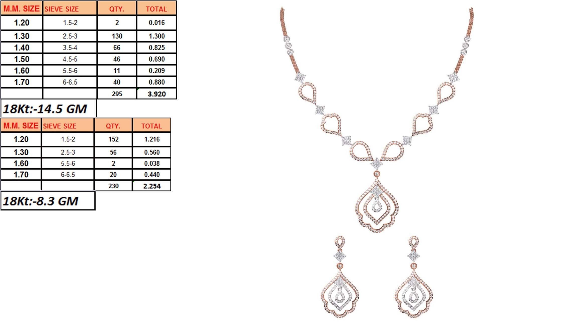 50 Women necklace-earrings set jcd render detail  3D print model_13