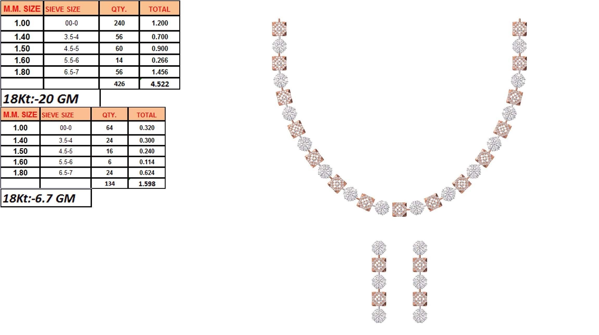 50 Women necklace-earrings set jcd render detail  3D print model_9