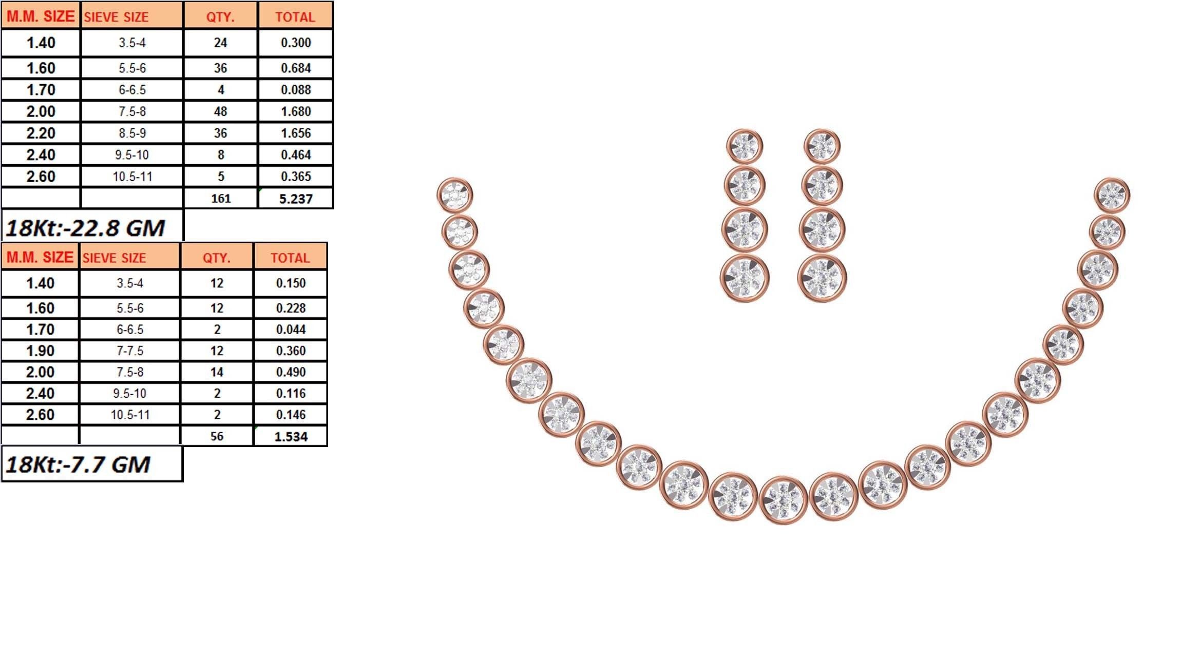 50 Women necklace-earrings set jcd render detail  3D print model_32