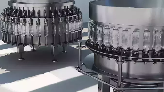 3D Pet Bottle Water Filling Machine 3D model
