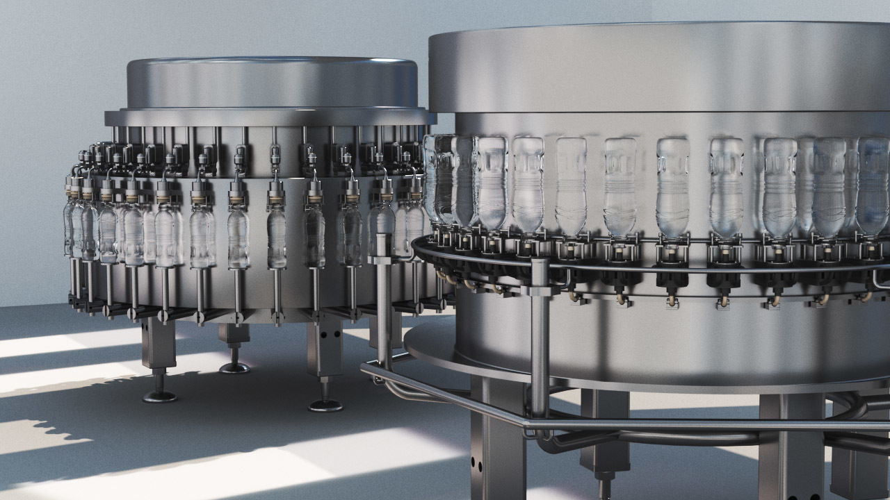 3D Pet Bottle Water Filling Machine 3D model_1