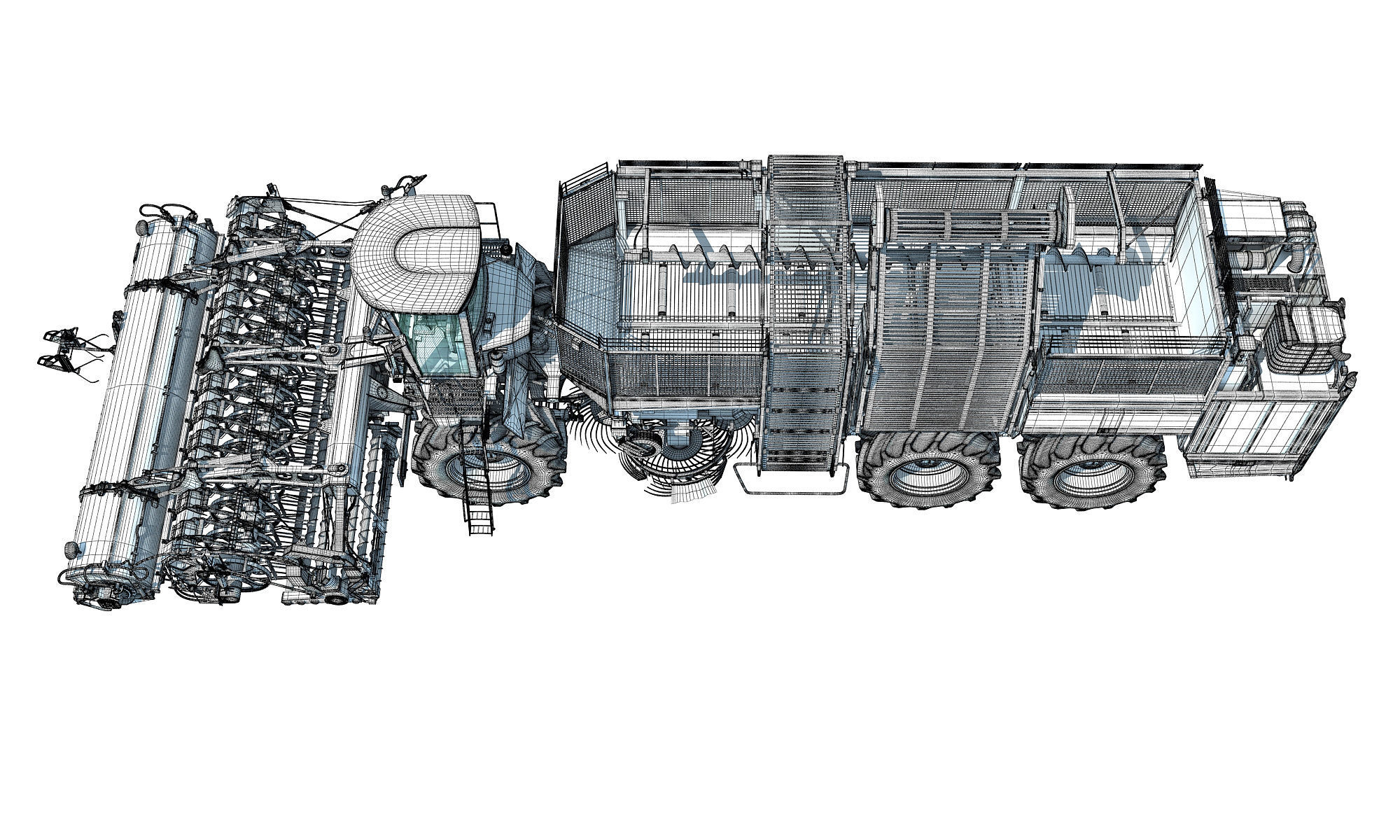 Holmer Potatoes Sugar Beet Harvester 3D model_26